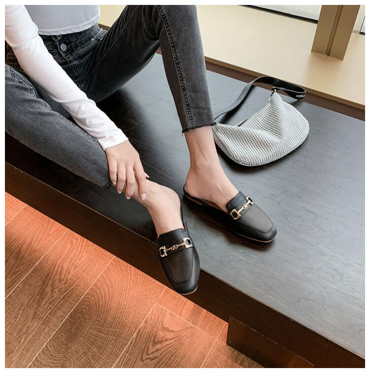 Mocassim Feminino Mule de Couro