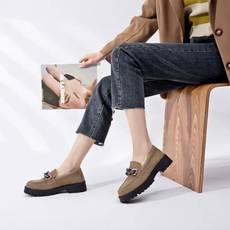 Mocassim Feminino Camurça Marrom