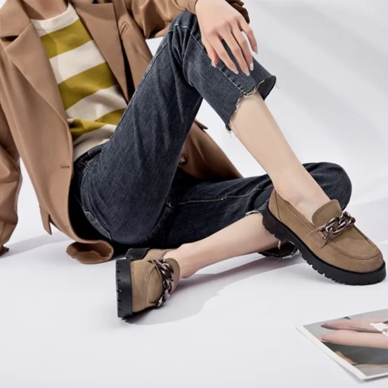 Mocassim Feminino Camurça Marrom