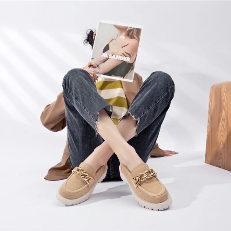 Mocassim Feminino Camurça Bege