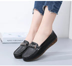 Mocassim Feminino de Couro Genuíno