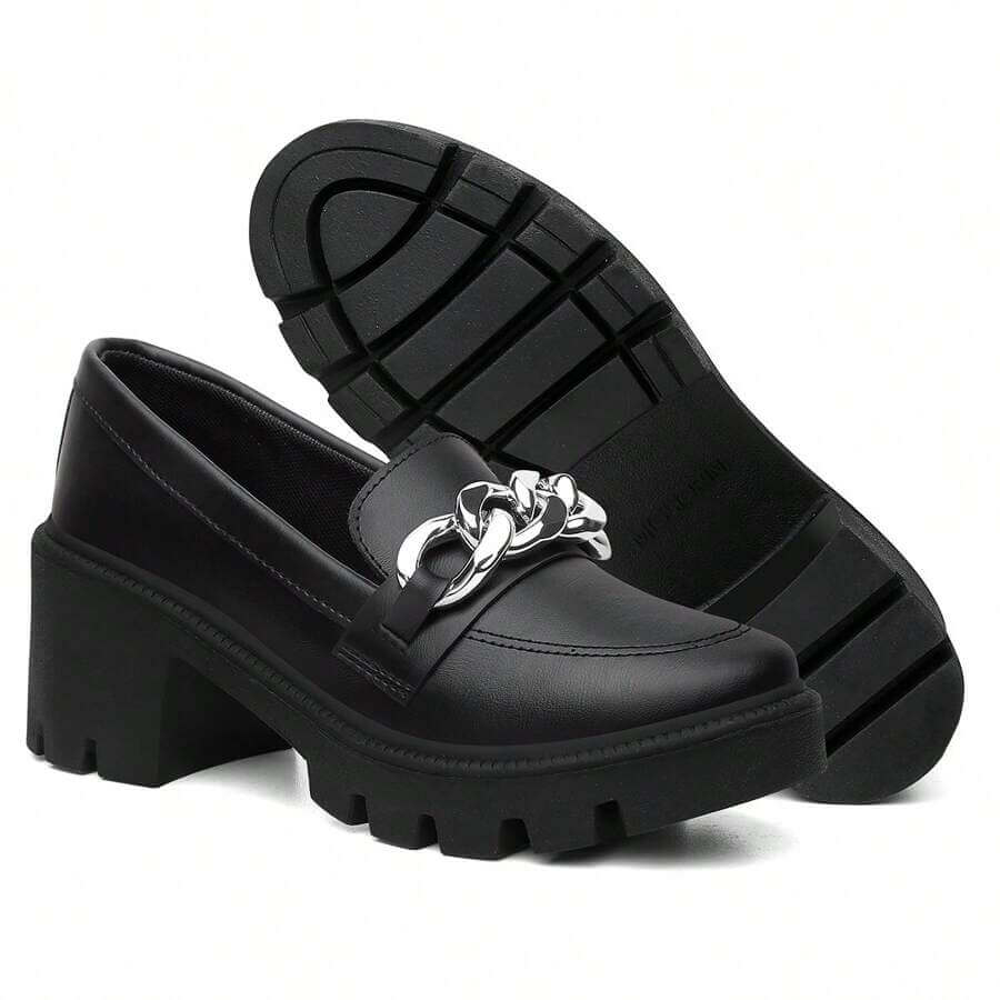 Mocassim Feminino Tratorado Preto