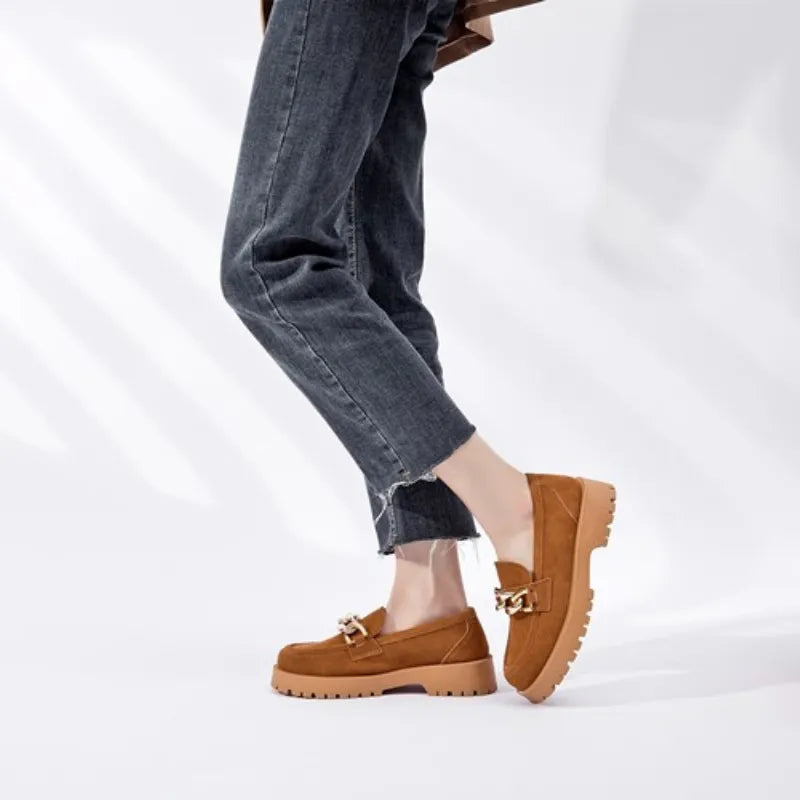 Mocassim Feminino Camurça Caramelo